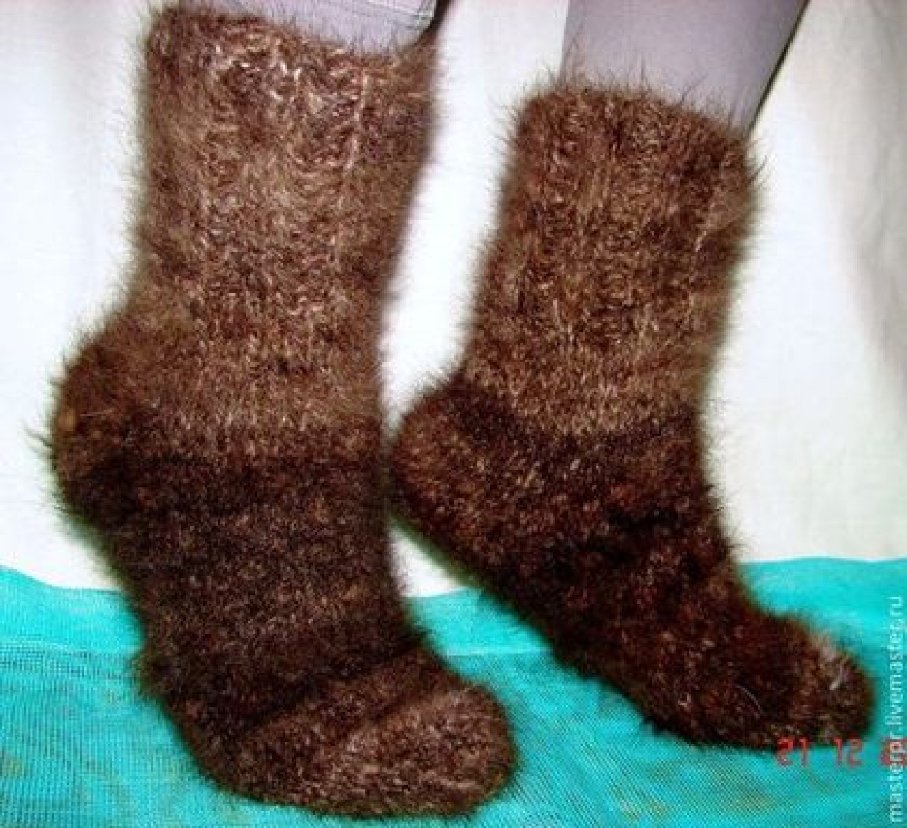 Носки кашемировые зимние толстые вязаные арт. №26м из пуха банхара