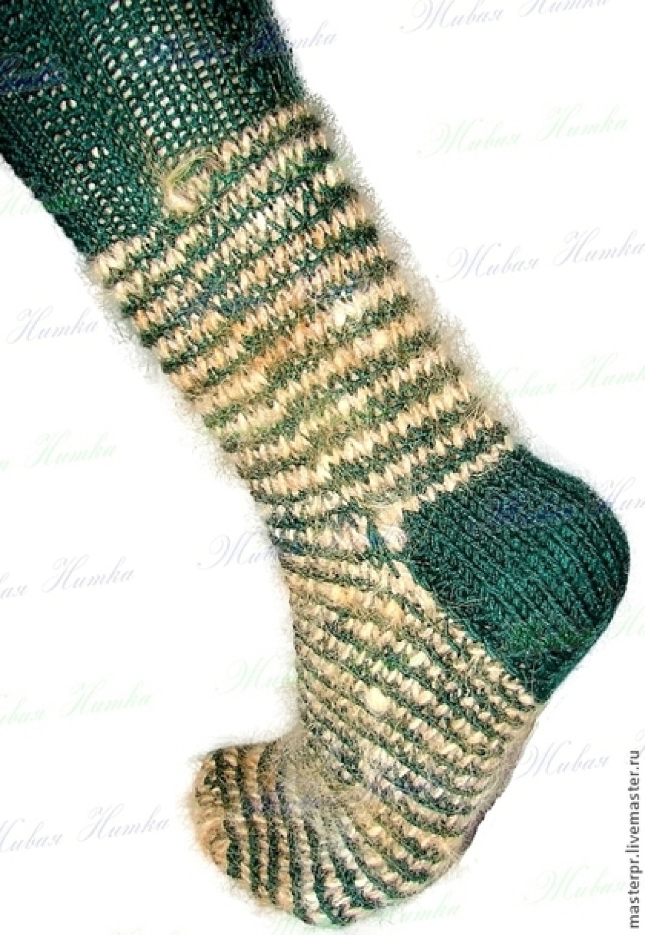 Носки «крокодильчик» спортивные ручного вязания
