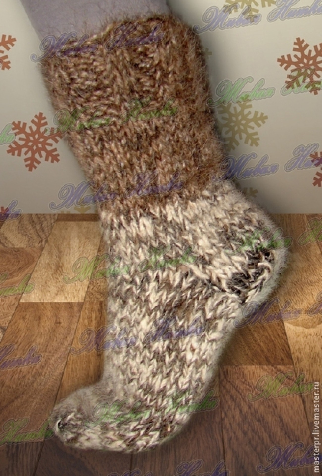 Носки теплые вязанные арт. №24м из собачьей шерсти