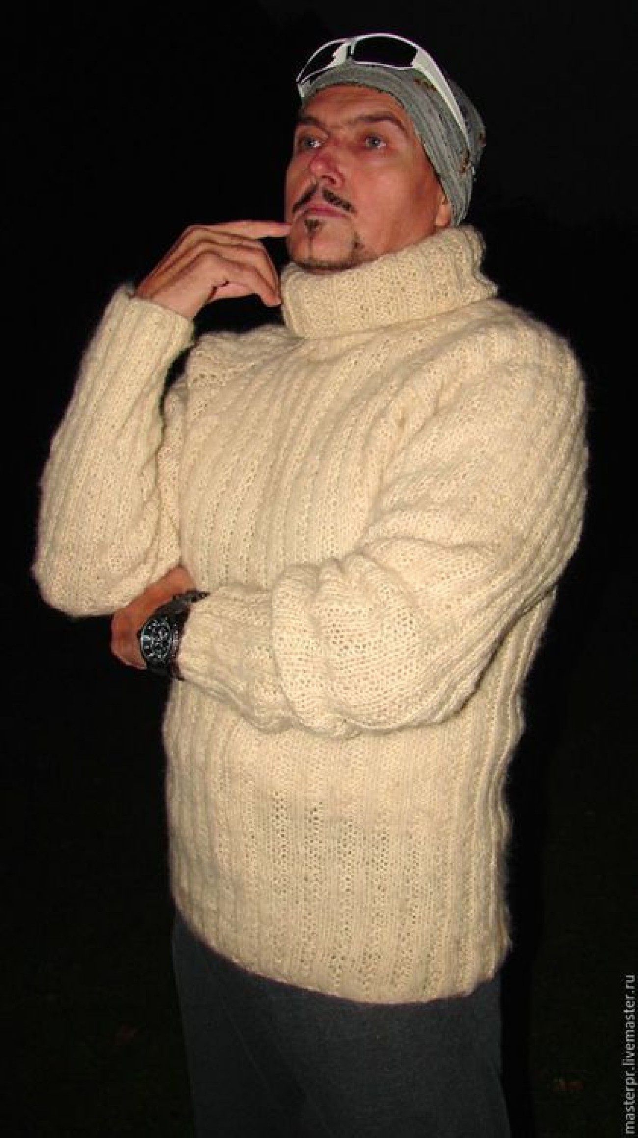 свитер мужской из собачьей шерсти